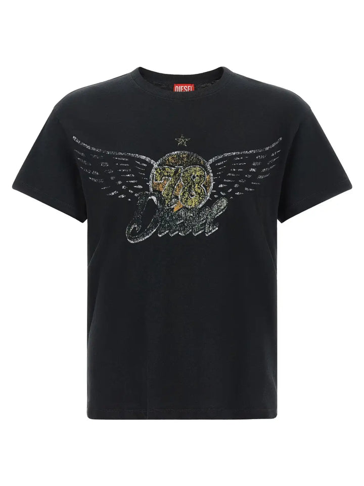Diesel Black Cotton T-shirt