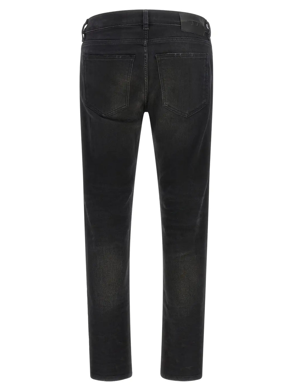 Diesel Black Cotton Tapered Jeans