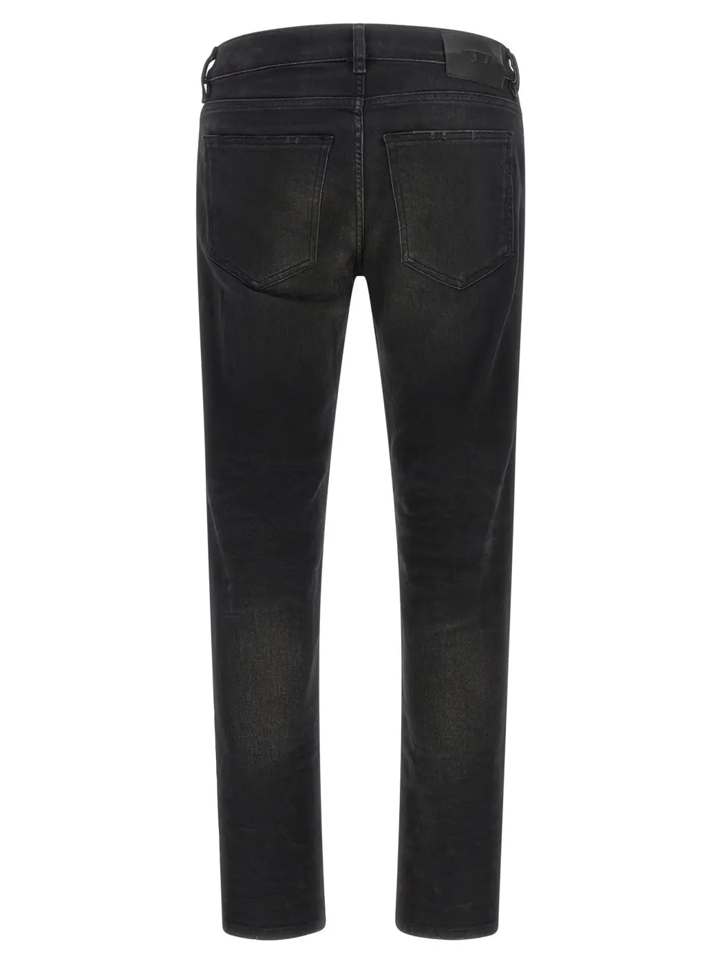 Diesel Black Cotton Tapered Jeans