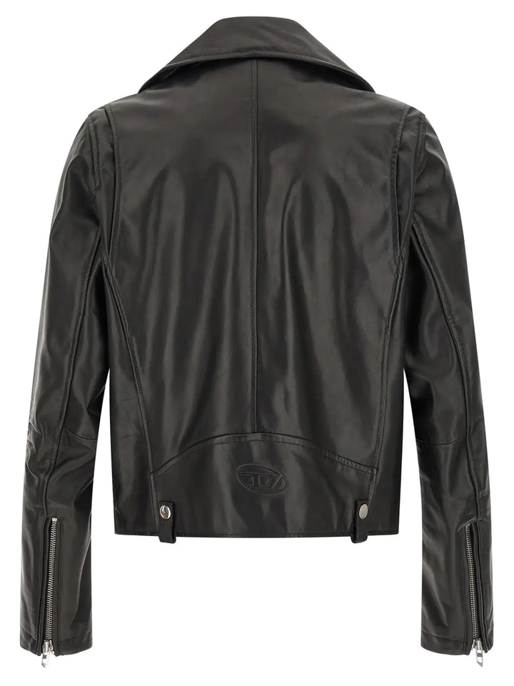Diesel Black Cowhide Leather Jacket