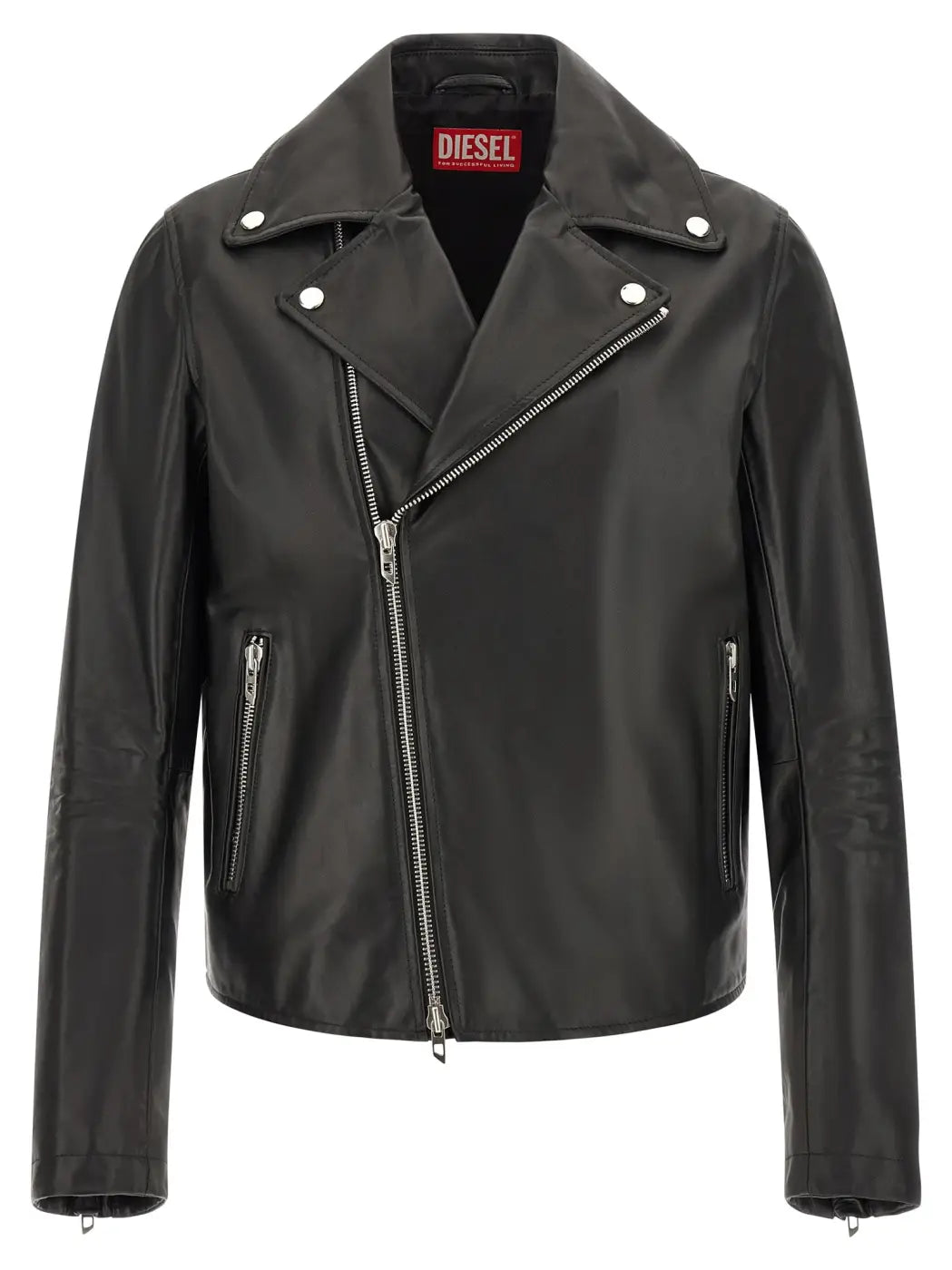 Diesel Black Cowhide Leather Jacket