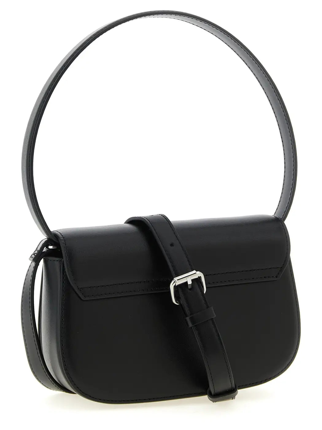 Diesel Black Cowhide Shoulder Bag