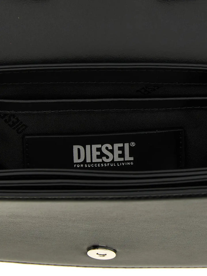 Diesel Black Cowhide Shoulder Bag