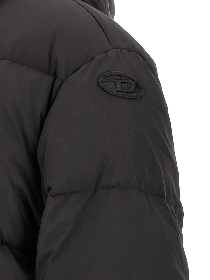 Diesel Black Polyamide Full-length Jacket