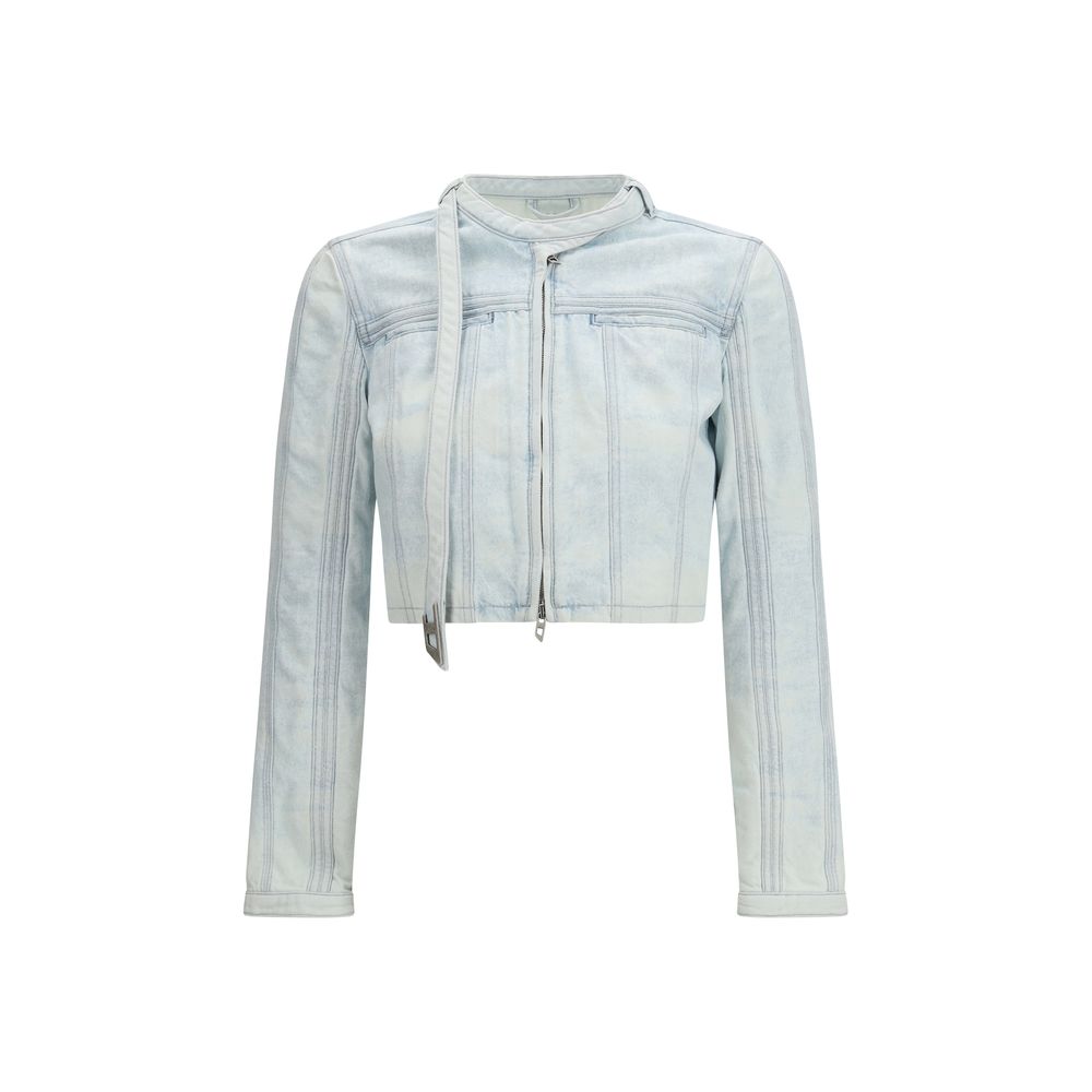 Diesel Trucker Jackets - Blue Cotton Biker Jacket