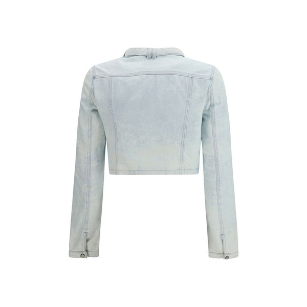 Diesel Trucker Jackets - Blue Cotton Biker Jacket