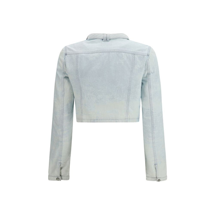Diesel Trucker Jackets - Blue Cotton Biker Jacket