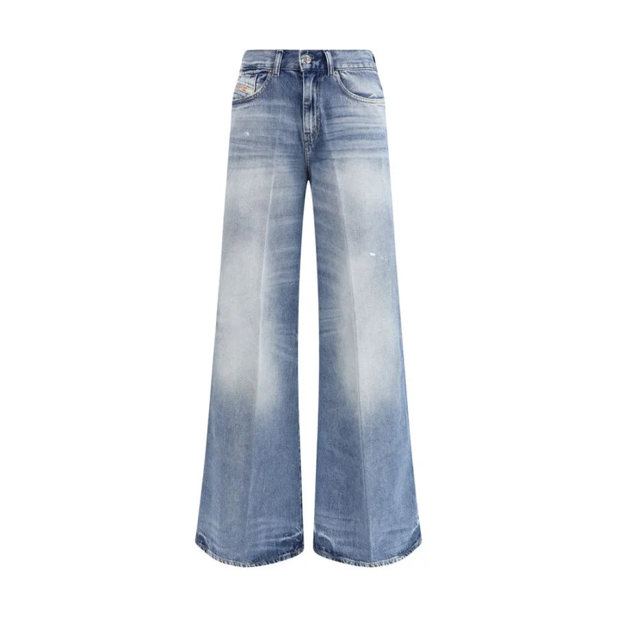 Diesel Blue Cotton Bootcut Jeans