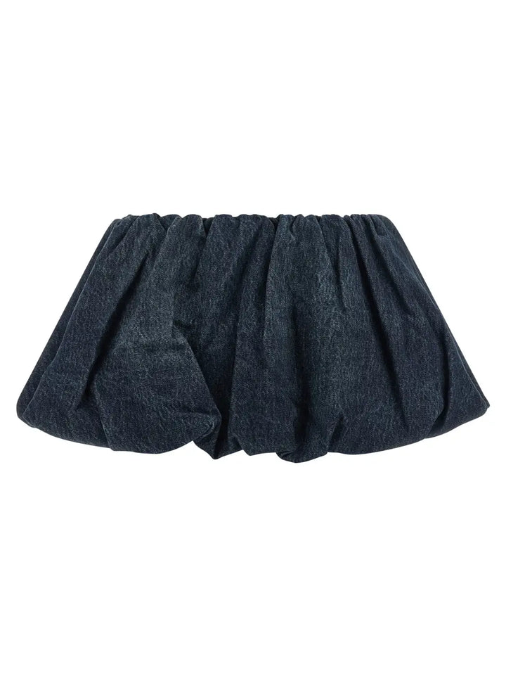 Diesel Blue Cotton Long Skirt