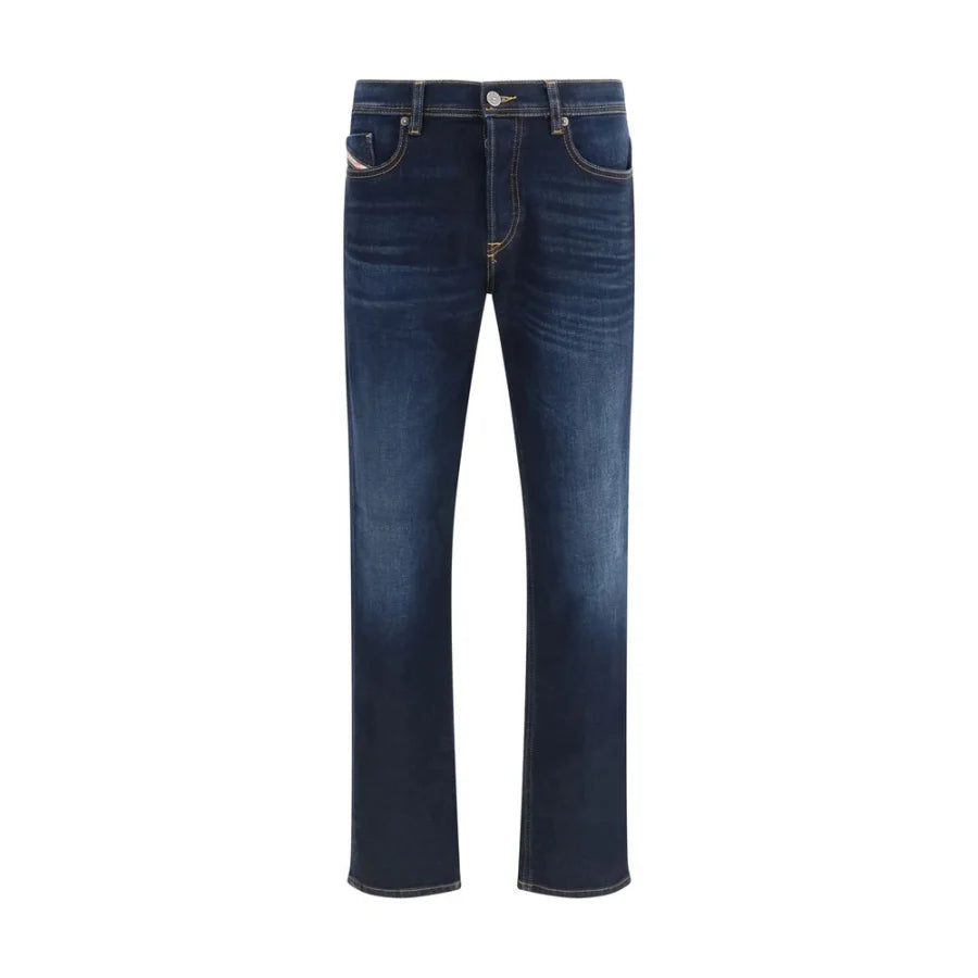 Diesel Blue Cotton Relaxed Fit Jeans