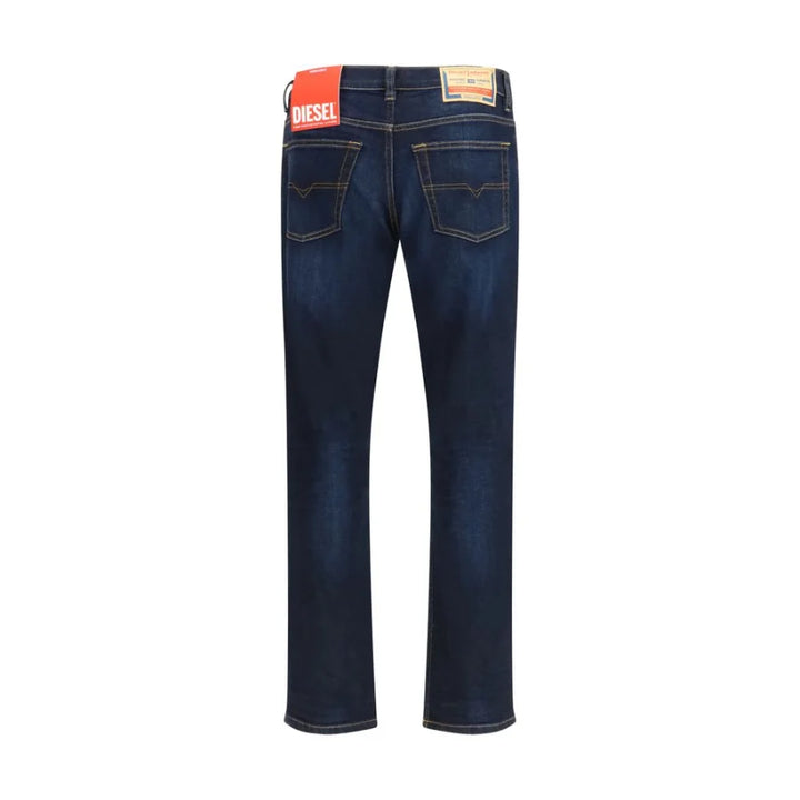 Diesel Blue Cotton Relaxed Fit Jeans