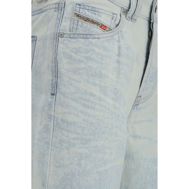 Diesel Blue Cotton Straight-leg Jeans