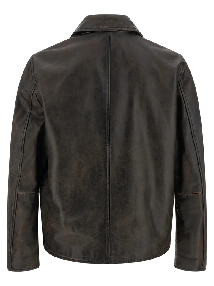 Diesel Brown Cowhide Leather Jacket
