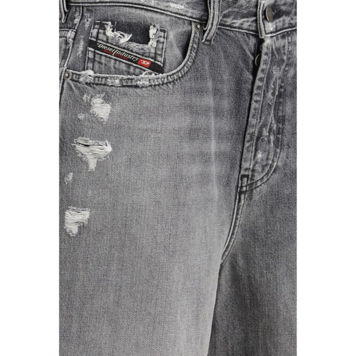 Diesel Gray Cotton Bermuda Shorts