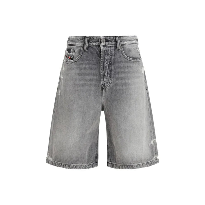 Diesel Gray Cotton Bermuda Shorts