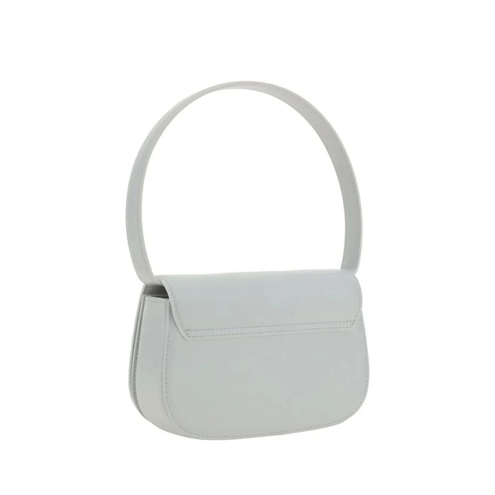 Diesel White Calf Leather Bos Taurus Shoulder Bag