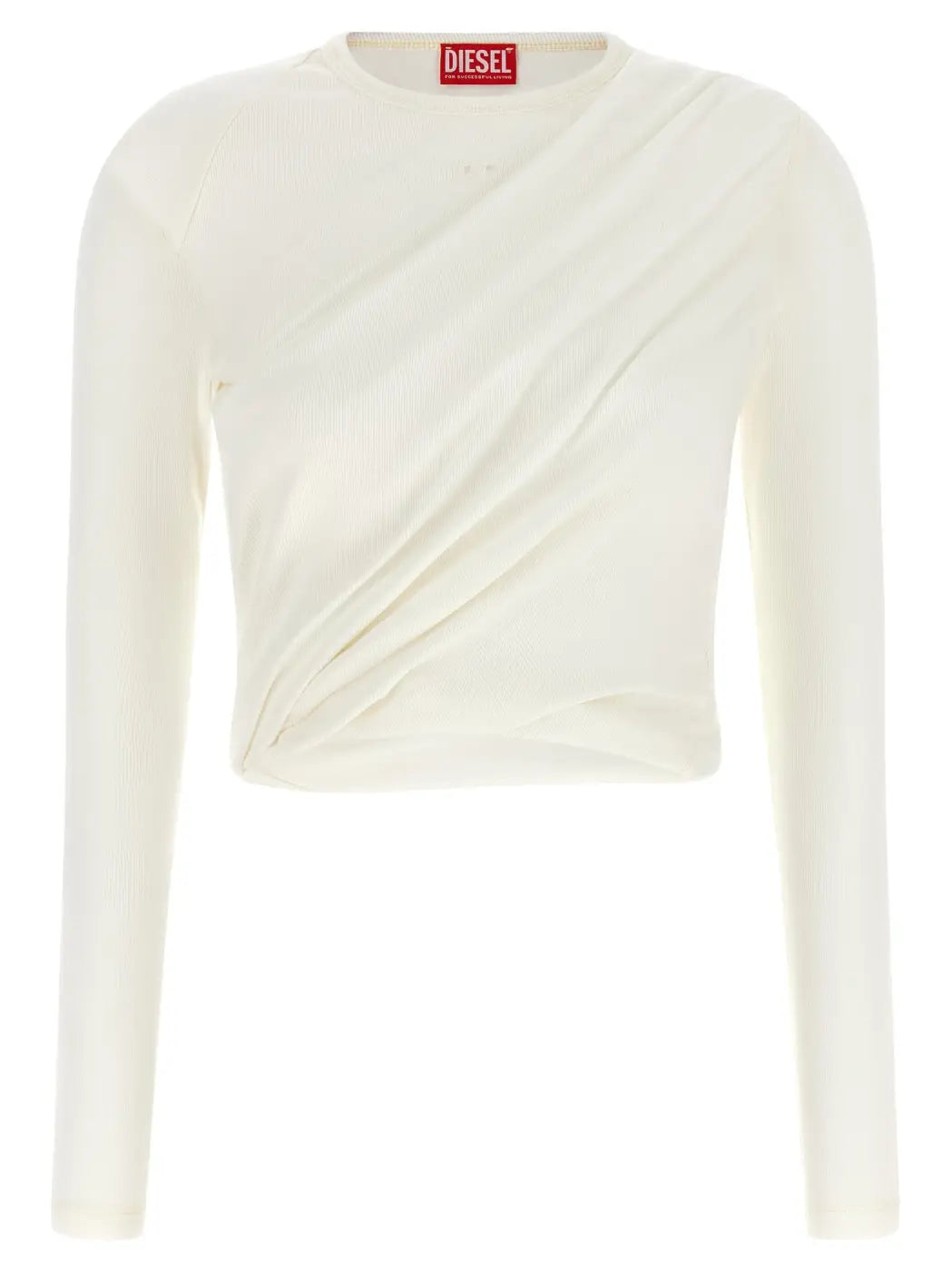 Diesel White Cotton Long Sleeve T-shirt