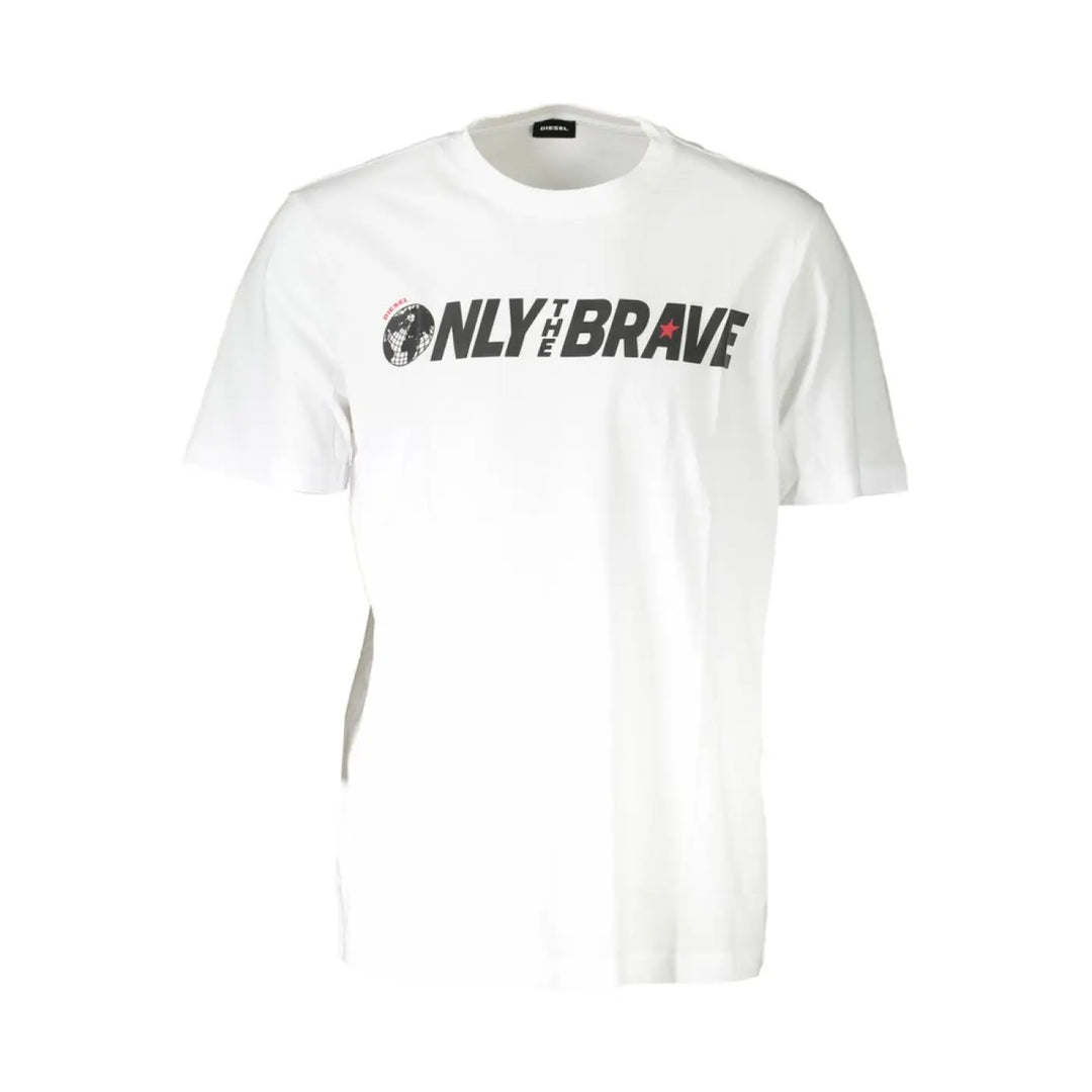 Diesel White Cotton Men T-Shirt