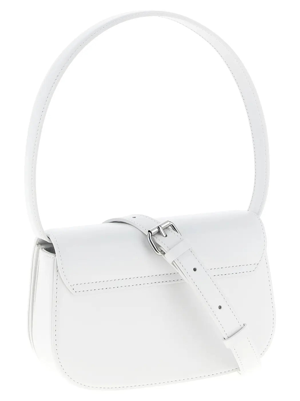 Diesel White Cowhide Shoulder Bag