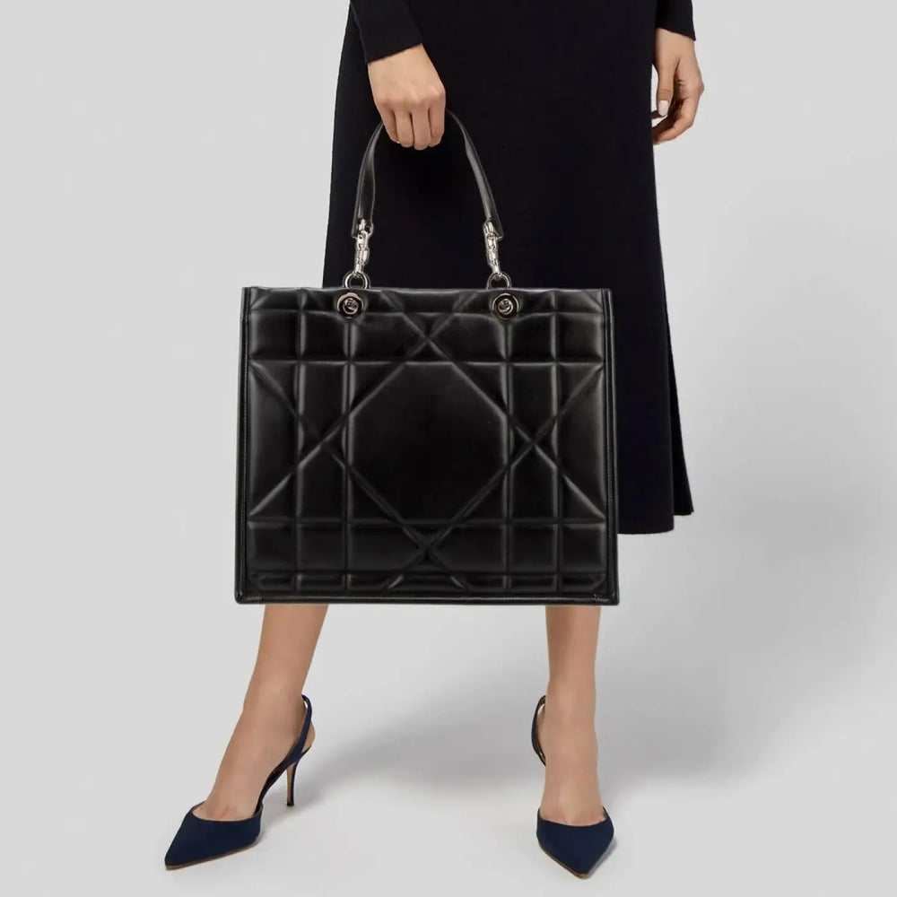 Dior - Black Leather Tote Bag