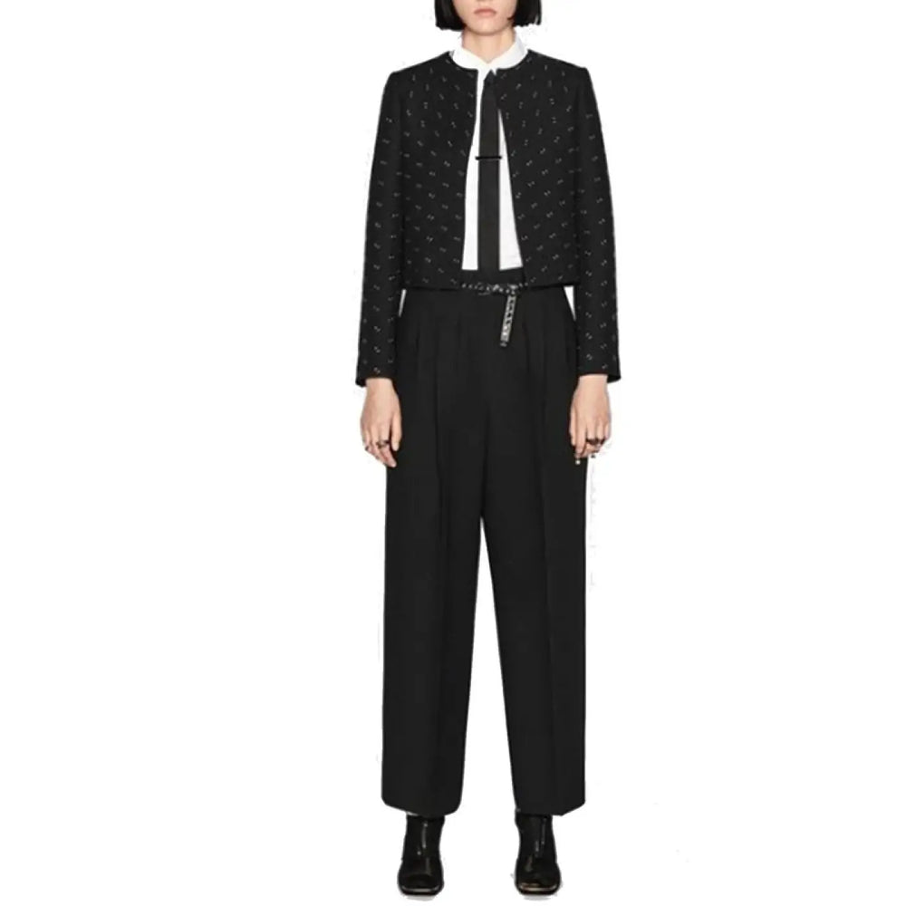 Dior Black Wool Casual Pants