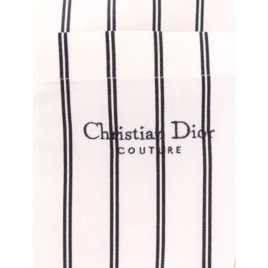 Dior White Cotton Pattern Shirt