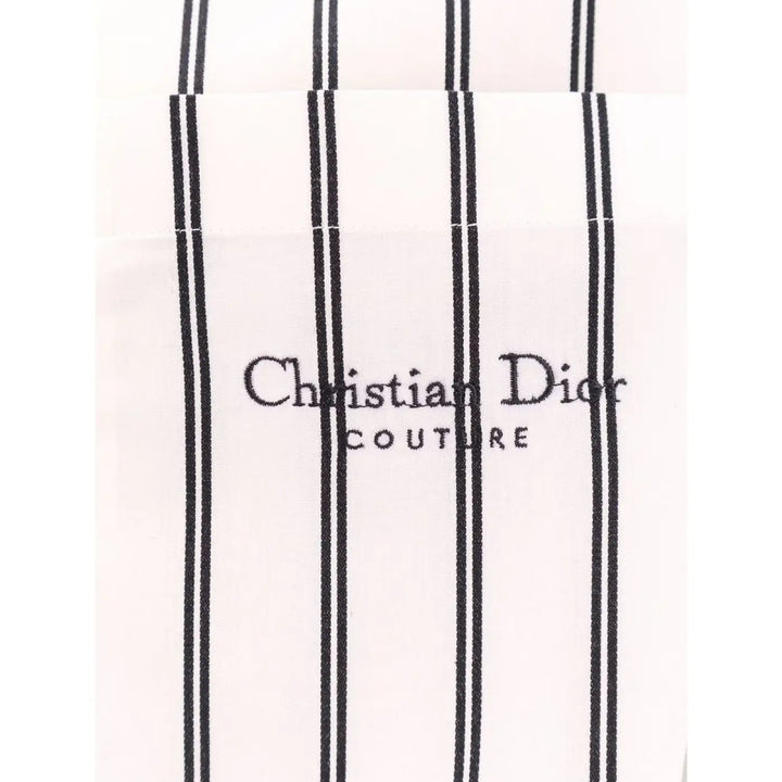 Dior White Cotton Pattern Shirt