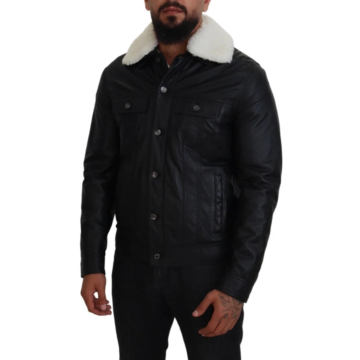 Dolce & Gabbana 100% Authentic Black Bomber Jacket