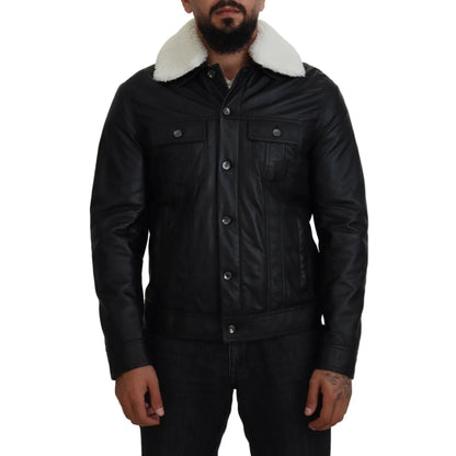 Dolce & Gabbana 100% Authentic Black Bomber Jacket