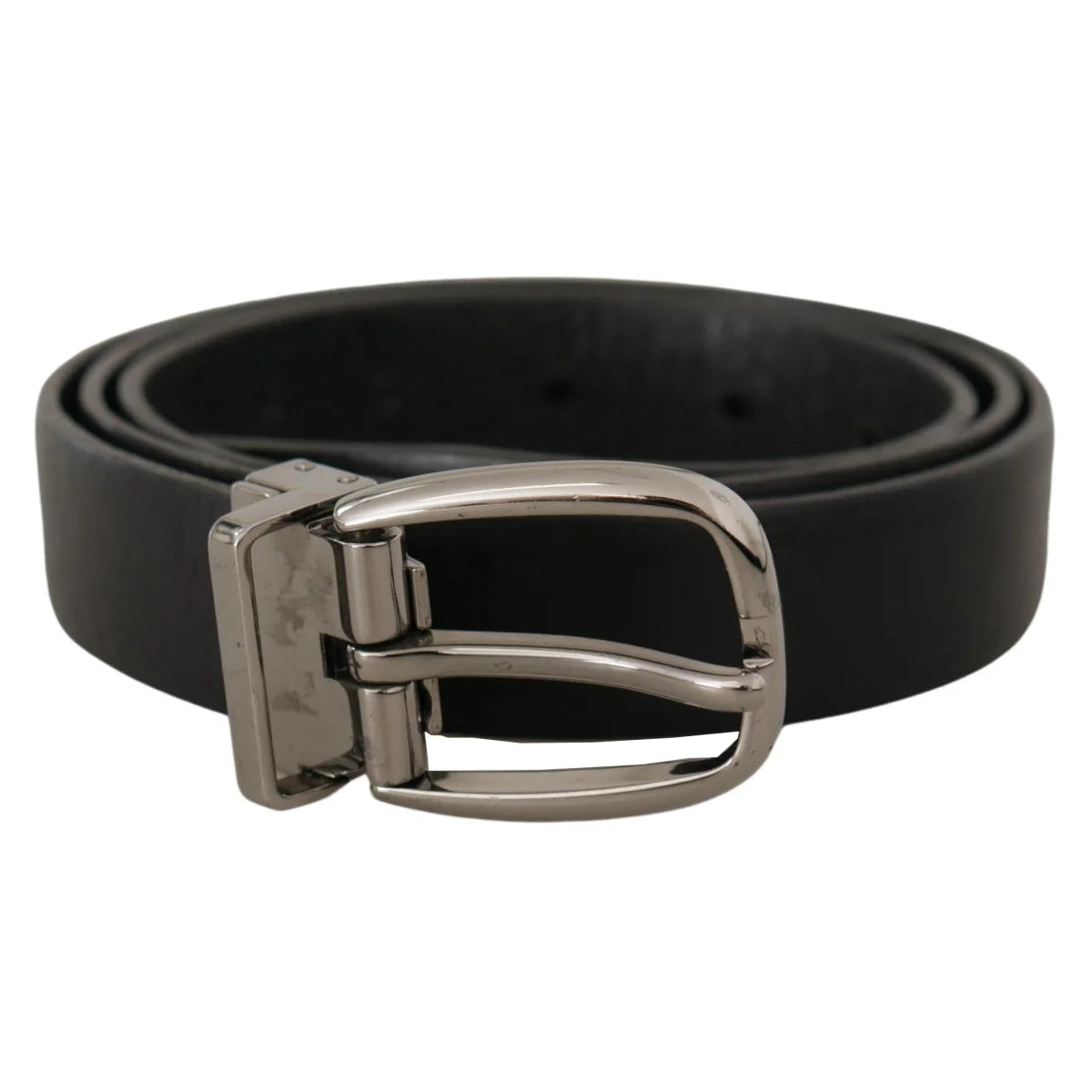 Dolce Gabbana 100 Percent Authentic Leather Dress Belt Metal Buckle &