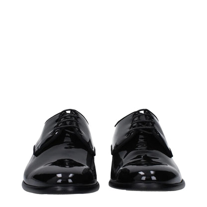 Dolce&Gabbana A10703AX65180999 Black Patent Leather Lace Up Monkstrap Dolce & Gabbana