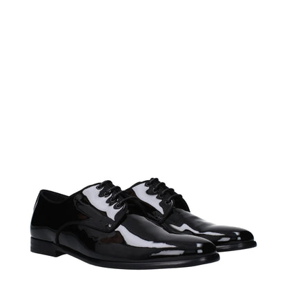 Dolce&Gabbana A10703AX65180999 Black Patent Leather Lace Up Monkstrap Dolce & Gabbana