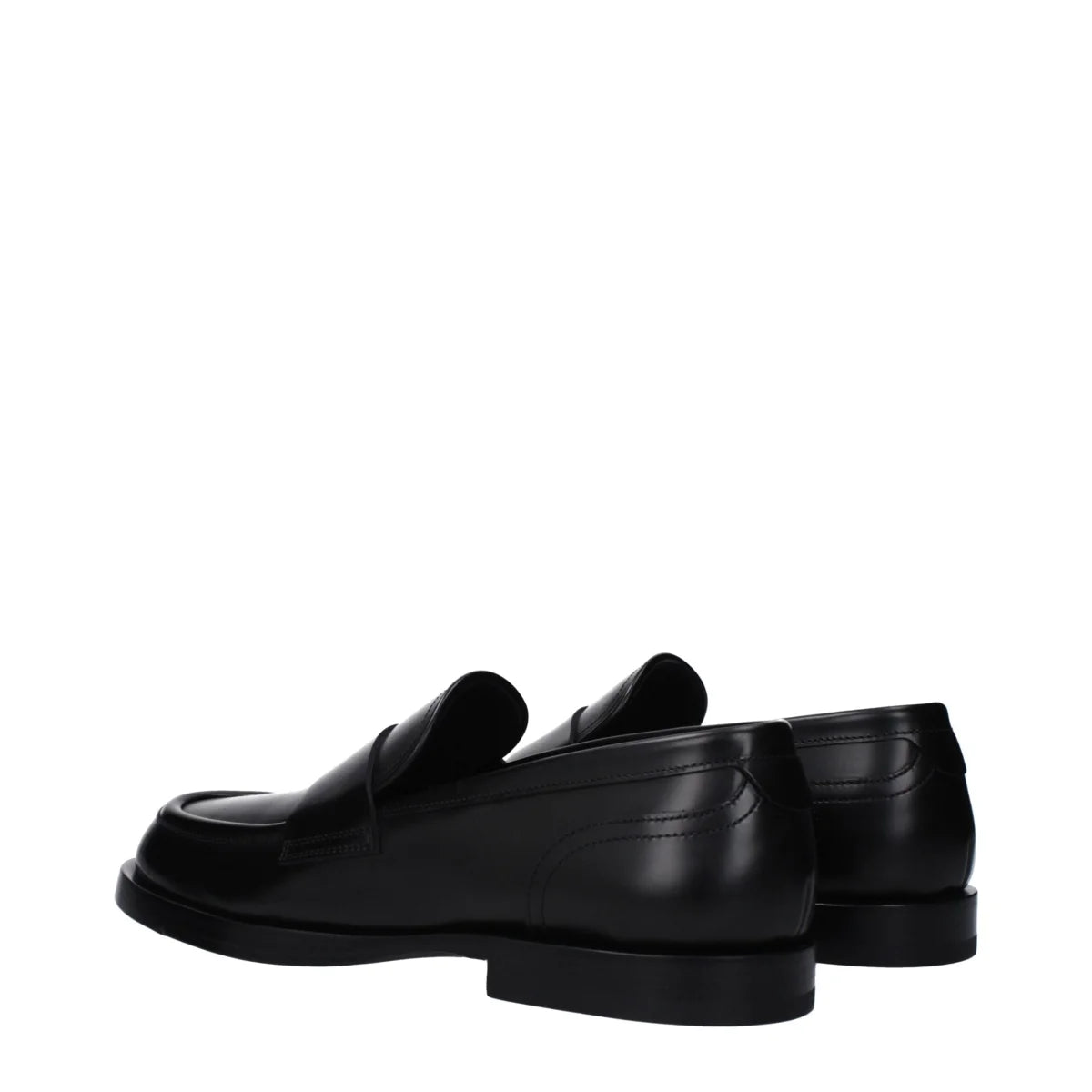 Dolce&Gabbana A30264AB64080999 Black Leather Loafers Dolce & Gabbana