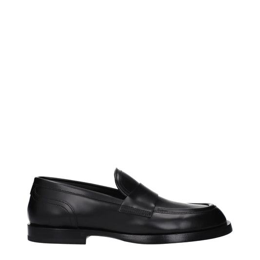 Dolce&Gabbana A30264AB64080999 Black Leather Loafers Dolce & Gabbana