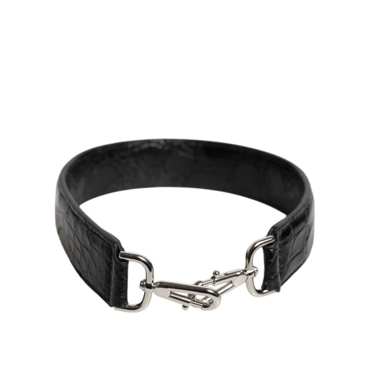 Dolce Gabbana Alligator Leather Shoulder Strap Handbag Accessory &