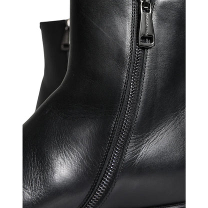Dolce Gabbana Ankle Boots Luxurious Calf Leather for Men &