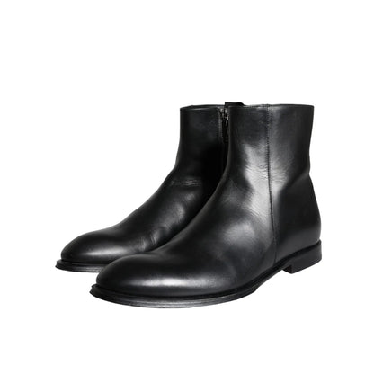 Dolce Gabbana Ankle Boots Luxurious Calf Leather for Men &