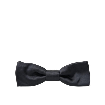 Dolce & Gabbana Anthracite Gray Silk Adjustable Bow Tie Secret Weapon