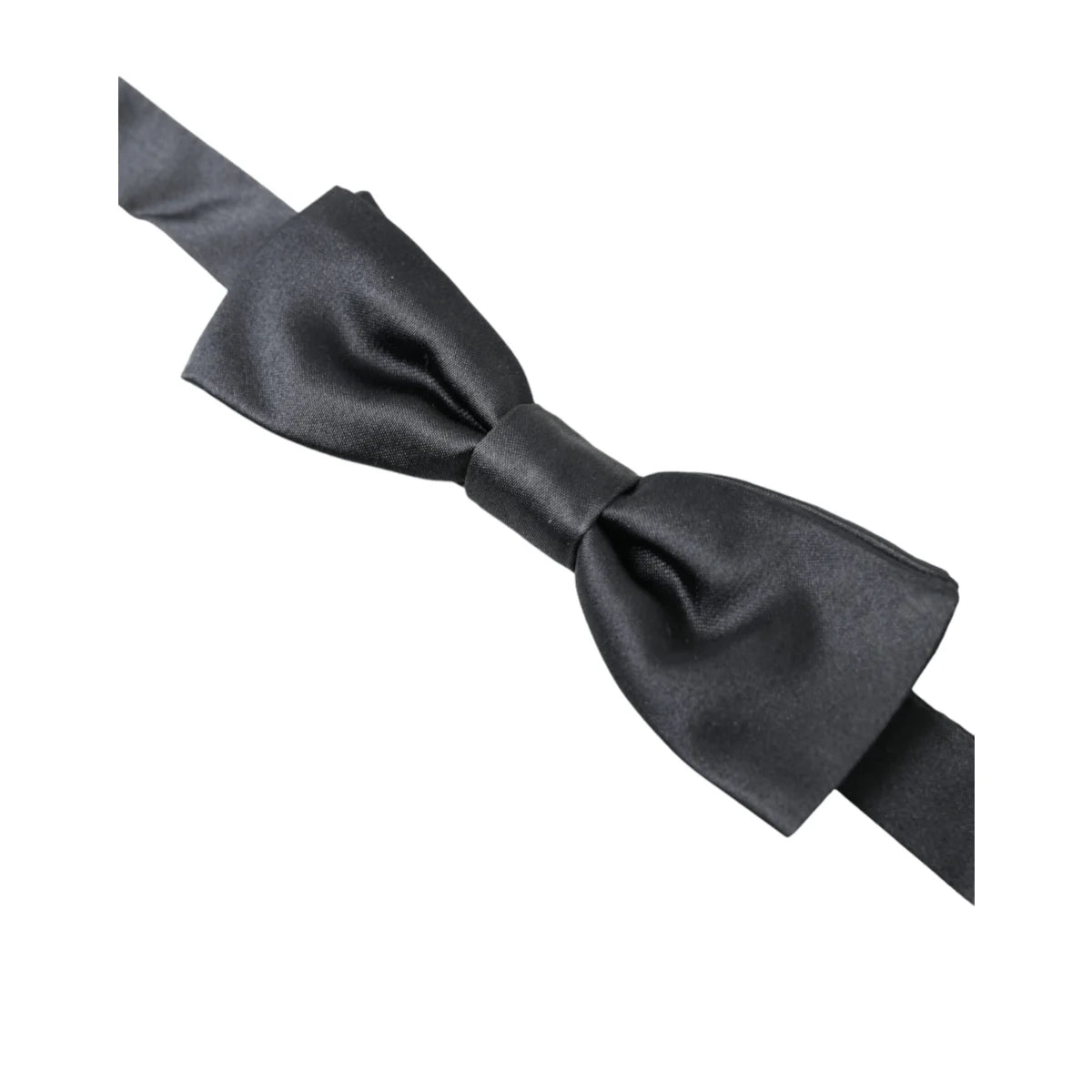 Dolce & Gabbana Anthracite Gray Silk Adjustable Bow Tie Secret Weapon
