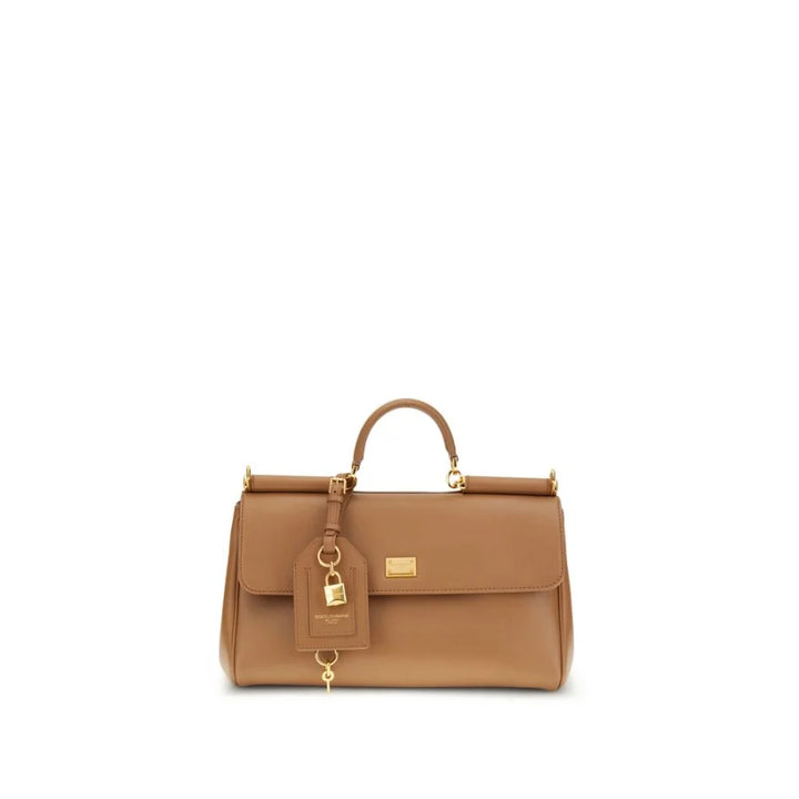 Dolce & Gabbana Beige Calf Leather Bos Taurus Shoulder Bag