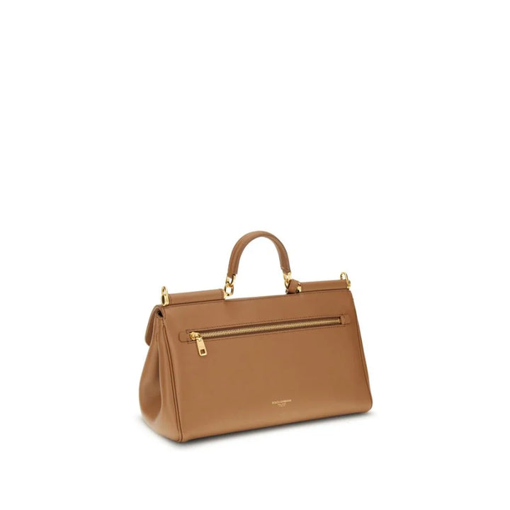 Dolce & Gabbana Beige Calf Leather Bos Taurus Shoulder Bag