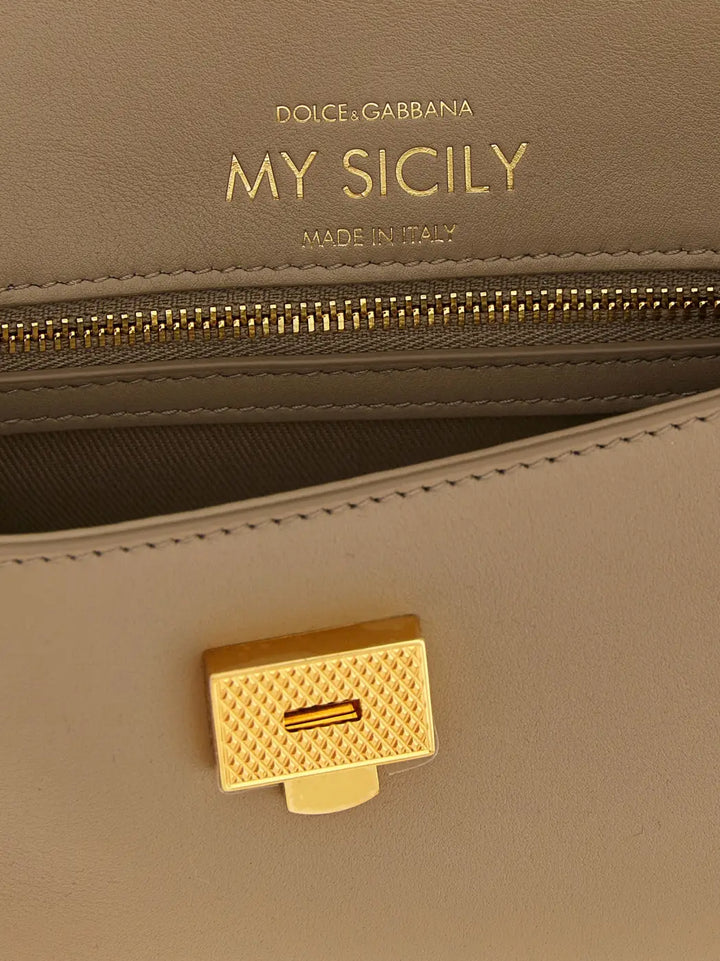 Dolce &amp; Gabbana Beige Calfskin Handbag