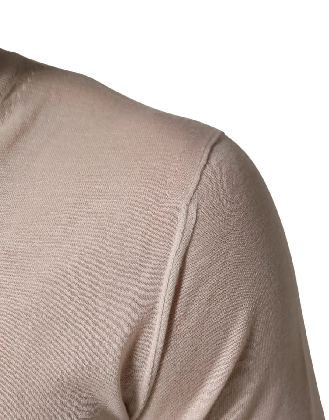 Dolce &amp; Gabbana Beige Cashmere V-neck Men Pullover Sweater