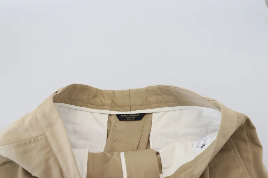 Dolce & Gabbana Beige Cotton Cargo Bermuda Shorts