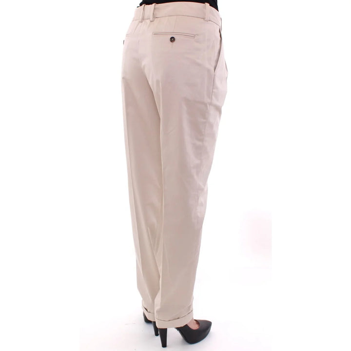 Dolce & Gabbana Beige Cotton Chinos Pants