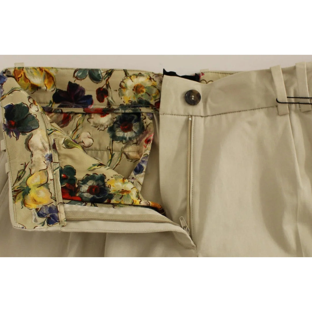 Dolce & Gabbana Beige Cotton Chinos Pants