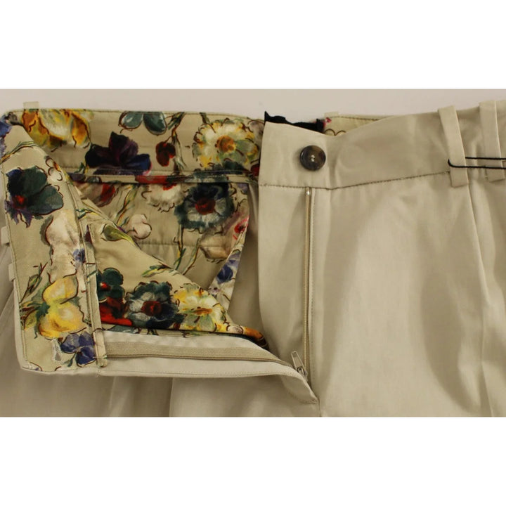 Dolce & Gabbana Beige Cotton Chinos Pants