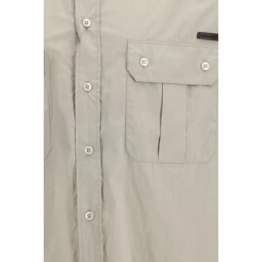 Dolce &amp; Gabbana Beige Cotton Dress Shirt