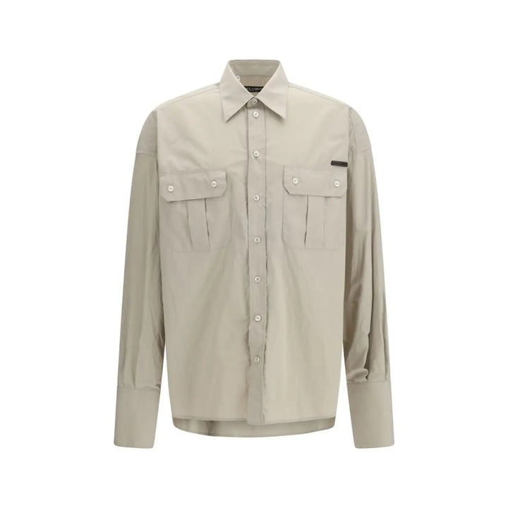 Dolce &amp; Gabbana Beige Cotton Dress Shirt