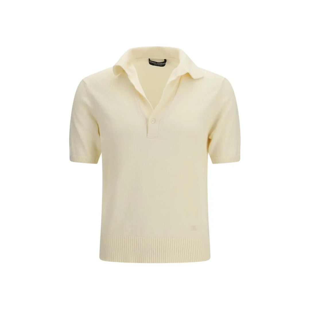 Dolce &amp; Gabbana Beige Cotton Polo Shirt